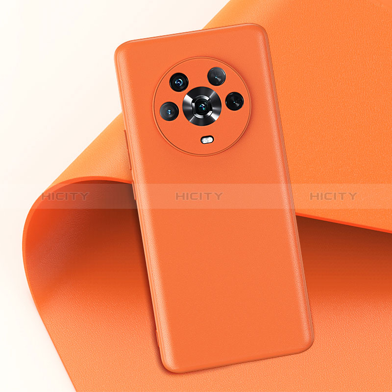 Funda Lujo Cuero Carcasa GS2 para Huawei Honor Magic4 5G Naranja