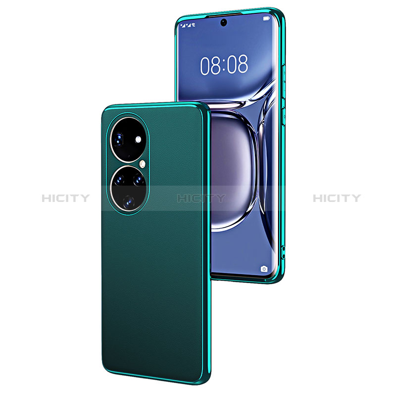 Funda Lujo Cuero Carcasa GS2 para Huawei P50 Pro Verde