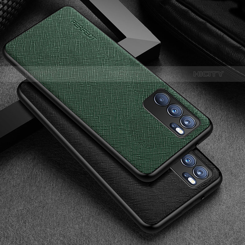 Funda Lujo Cuero Carcasa GS2 para Oppo Reno6 Pro 5G India