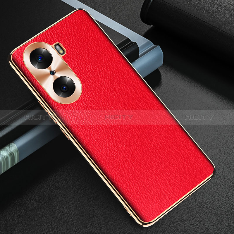 Funda Lujo Cuero Carcasa GS3 para Huawei Honor 60 Pro 5G Rojo