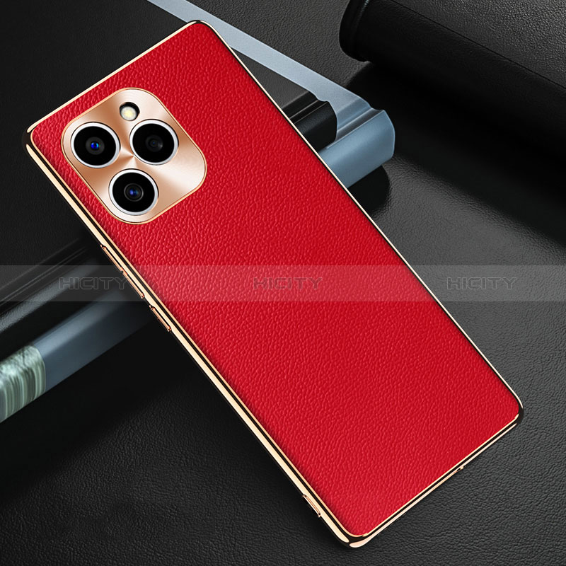 Funda Lujo Cuero Carcasa GS3 para Huawei Honor 60 SE 5G Rojo