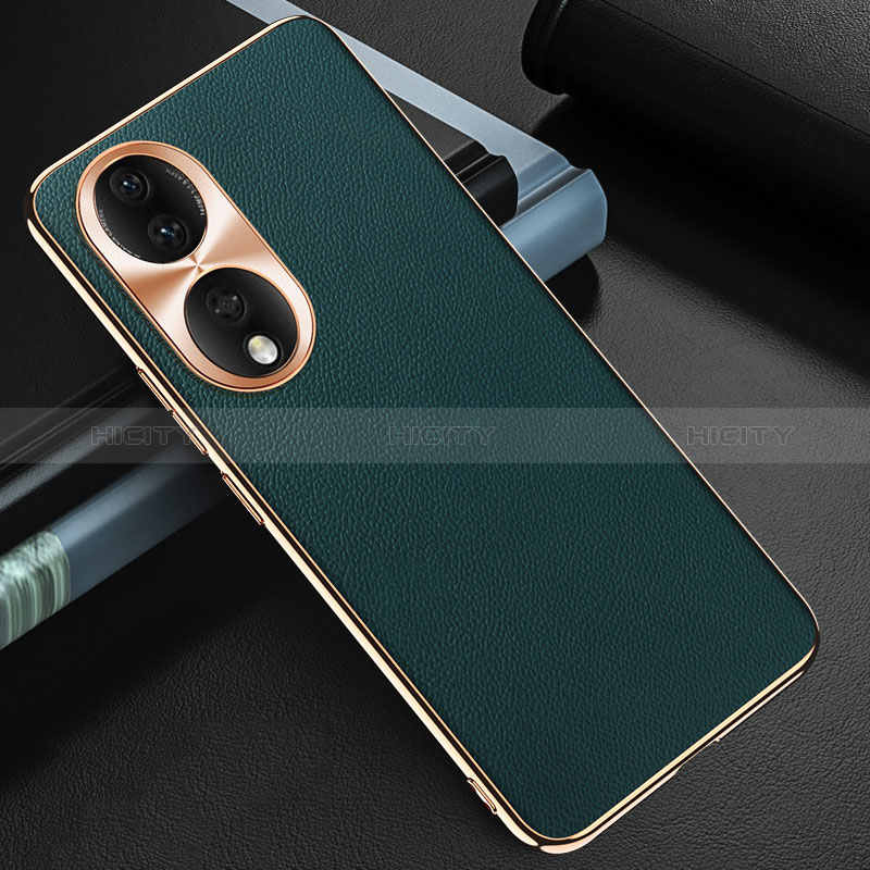 Funda Lujo Cuero Carcasa GS3 para Huawei Honor 90 5G Verde