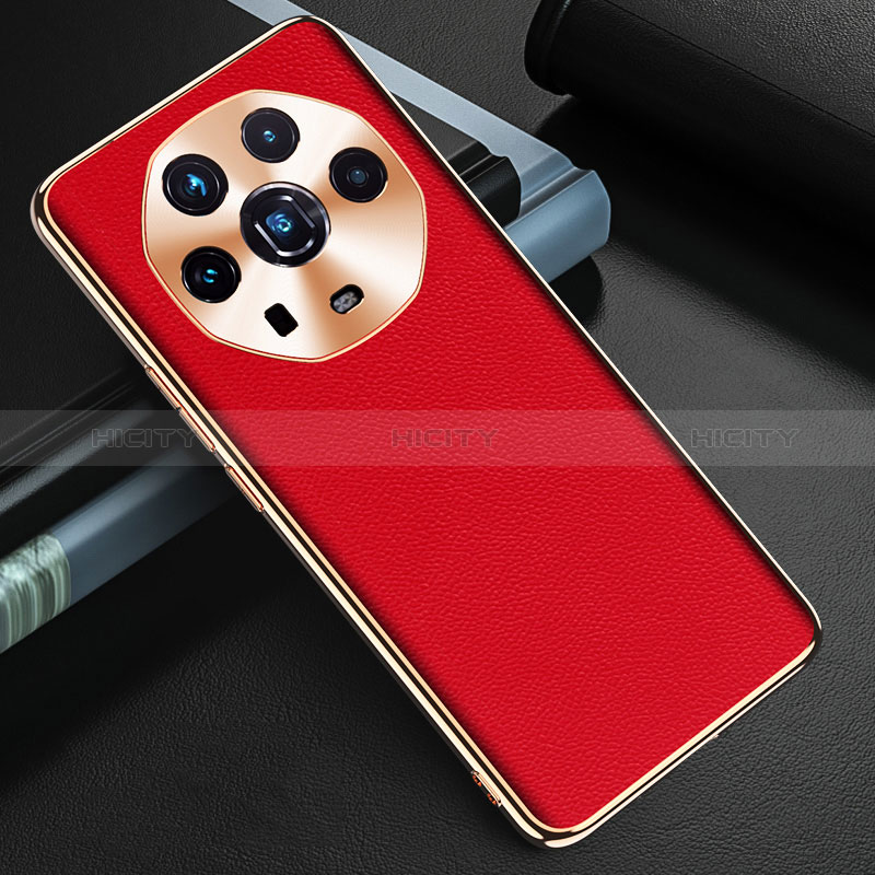 Funda Lujo Cuero Carcasa GS3 para Huawei Honor Magic4 Ultimate 5G Rojo