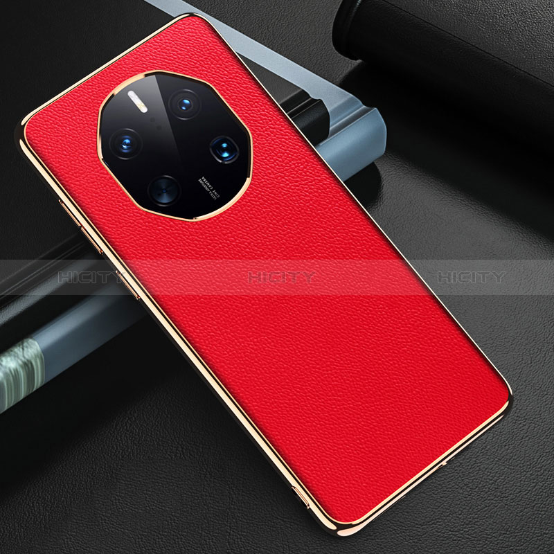 Funda Lujo Cuero Carcasa GS3 para Huawei Mate 50 RS Rojo