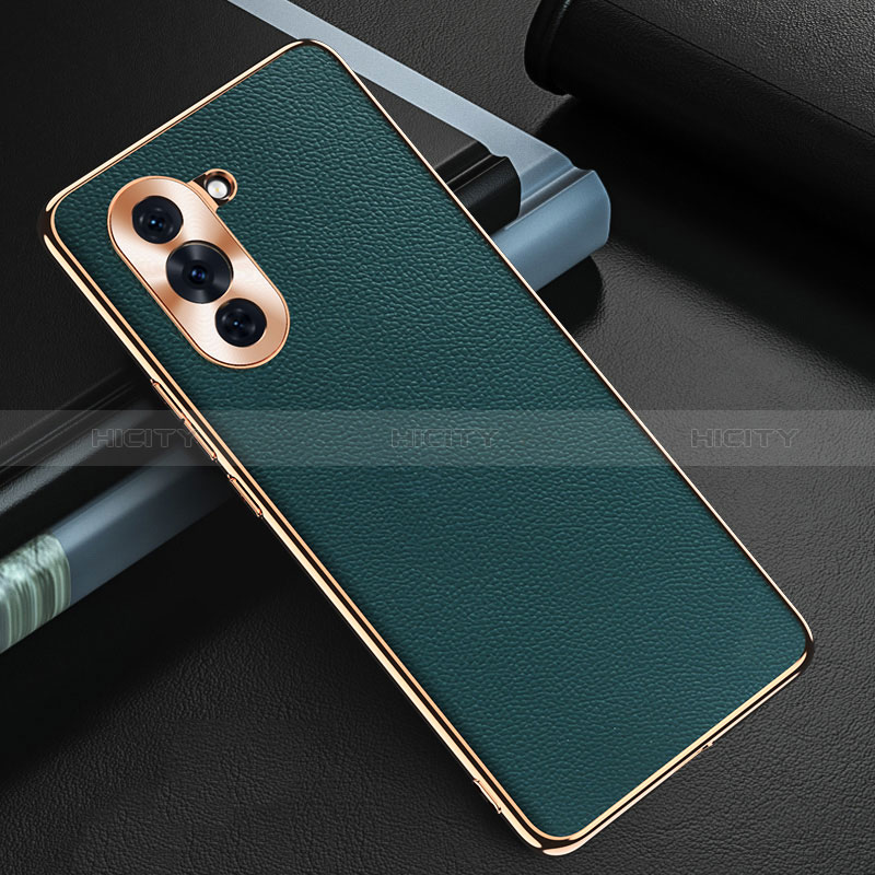 Funda Lujo Cuero Carcasa GS3 para Huawei Nova 10 Pro Verde