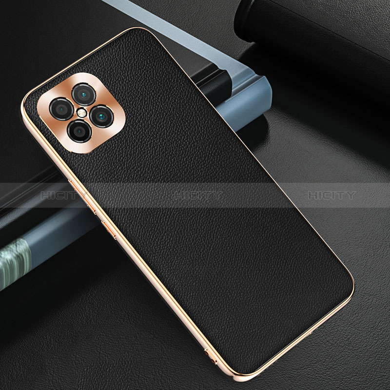 Funda Lujo Cuero Carcasa GS3 para Huawei Nova 8 SE 4G Negro