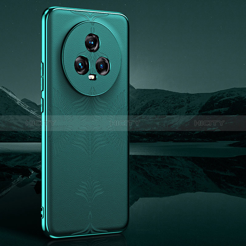 Funda Lujo Cuero Carcasa GS4 para Huawei Honor Magic5 5G Verde