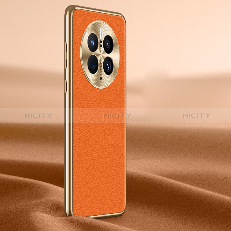 Funda Lujo Cuero Carcasa JB1 para Huawei Mate 50 Pro Naranja