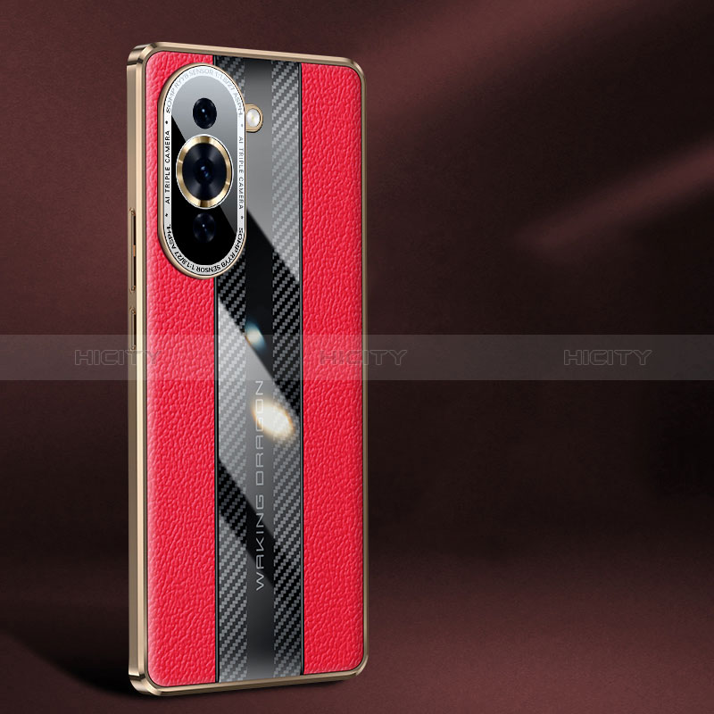 Funda Lujo Cuero Carcasa JB1 para Huawei Nova 10 Pro Rojo