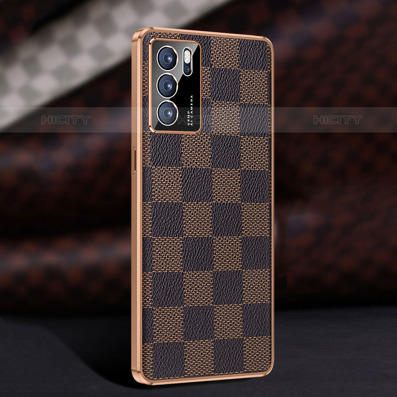 Funda Lujo Cuero Carcasa JB1 para Oppo Reno6 5G