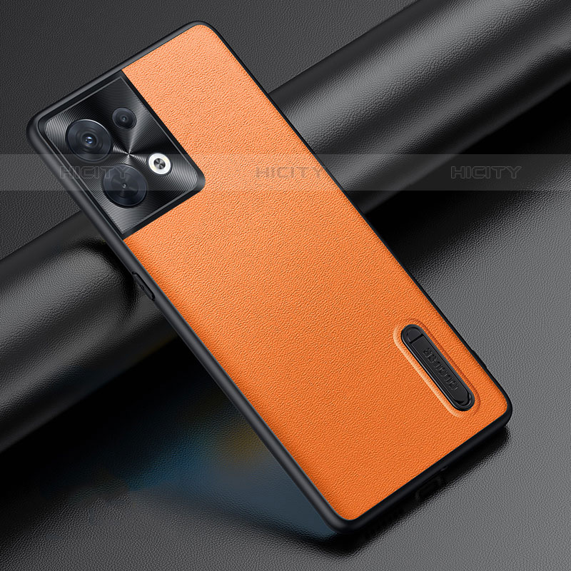 Funda Lujo Cuero Carcasa JB1 para Oppo Reno8 5G Naranja