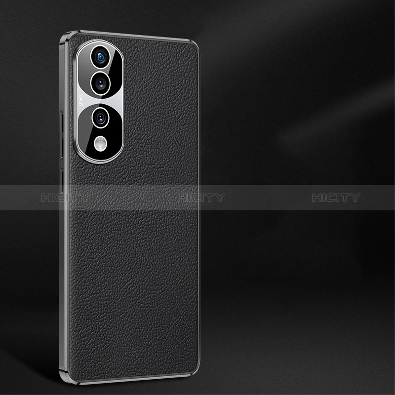 Funda Lujo Cuero Carcasa JB2 para Huawei Honor 70 Pro+ Plus 5G Negro