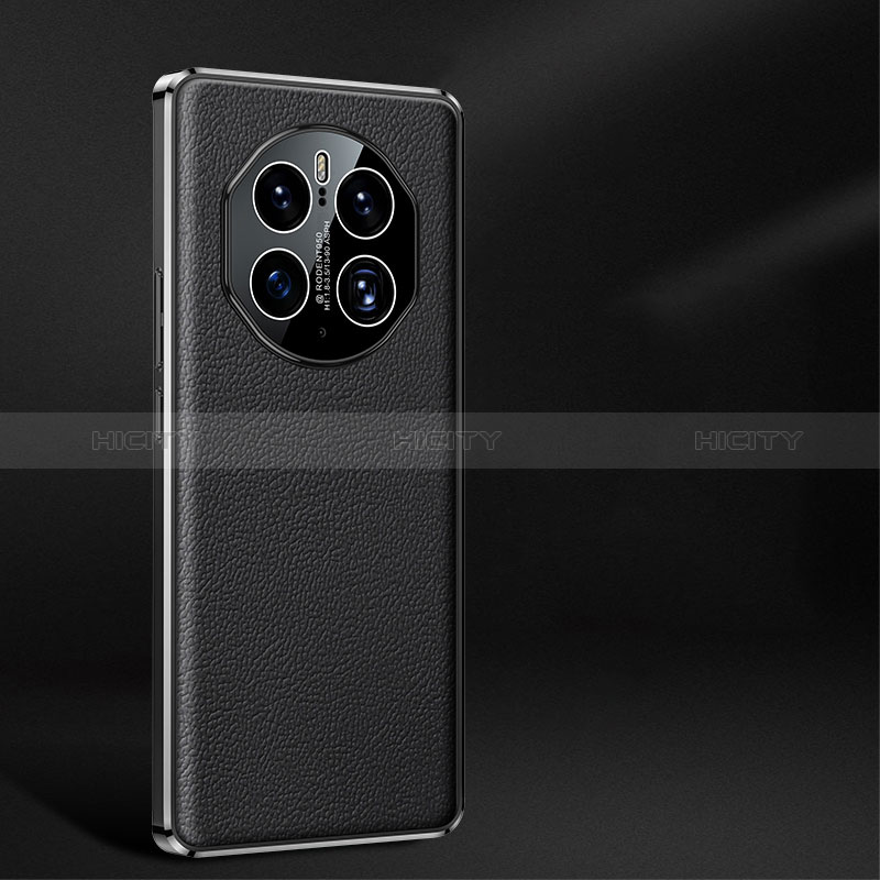 Funda Lujo Cuero Carcasa JB2 para Huawei Mate 50 Pro Negro