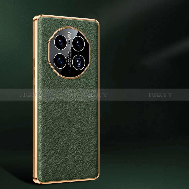 Funda Lujo Cuero Carcasa JB2 para Huawei Mate 50 Pro Verde