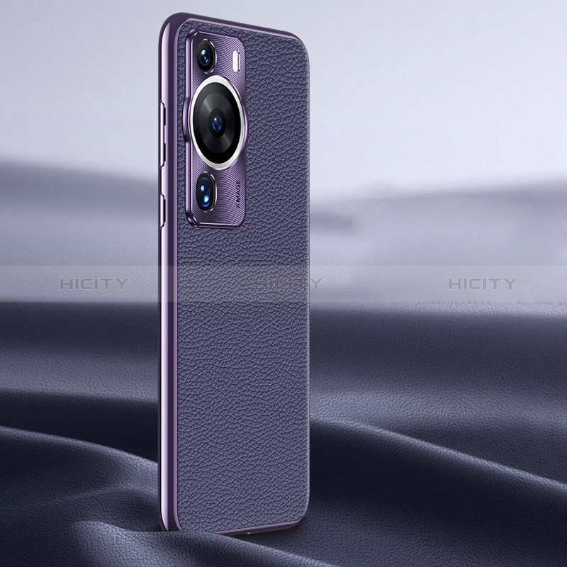 Funda Lujo Cuero Carcasa JB2 para Huawei P60 Pro Morado