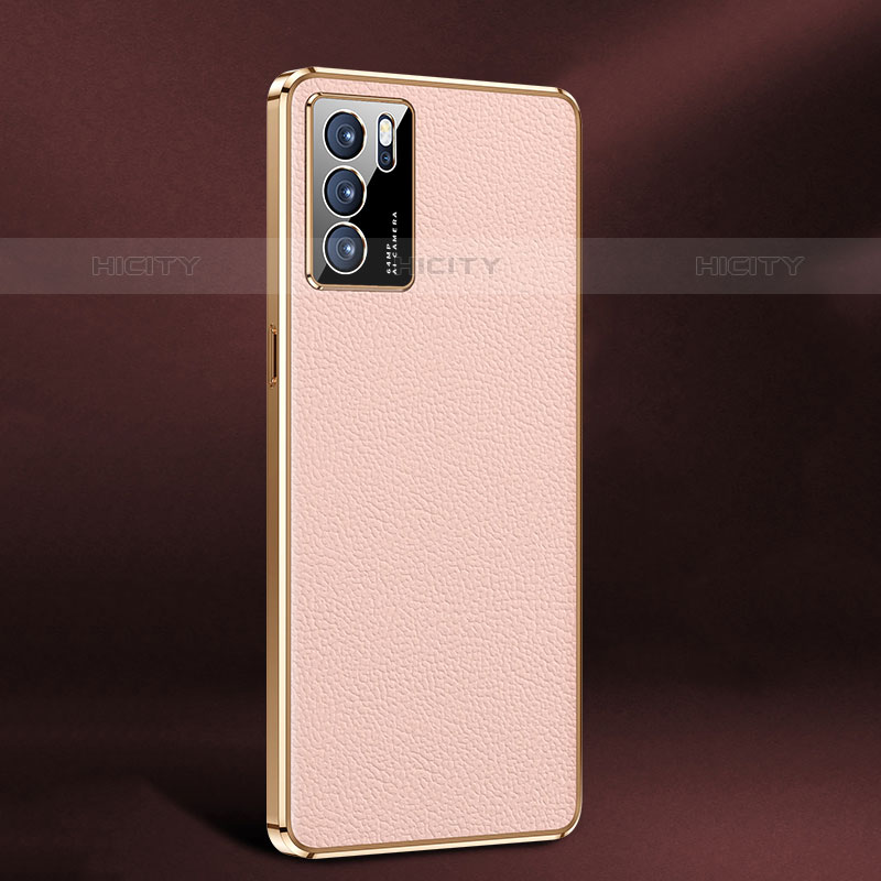 Funda Lujo Cuero Carcasa JB2 para Oppo Reno6 5G Rosa