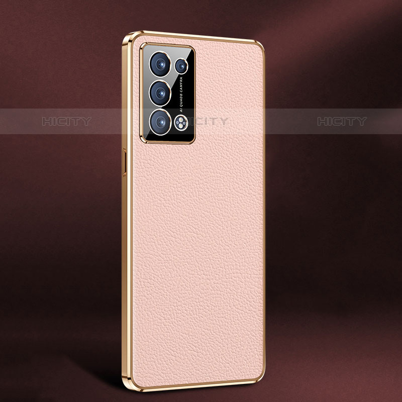 Funda Lujo Cuero Carcasa JB2 para Oppo Reno6 Pro 5G Rosa