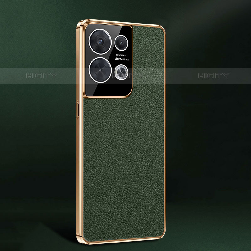 Funda Lujo Cuero Carcasa JB2 para Oppo Reno9 5G Verde