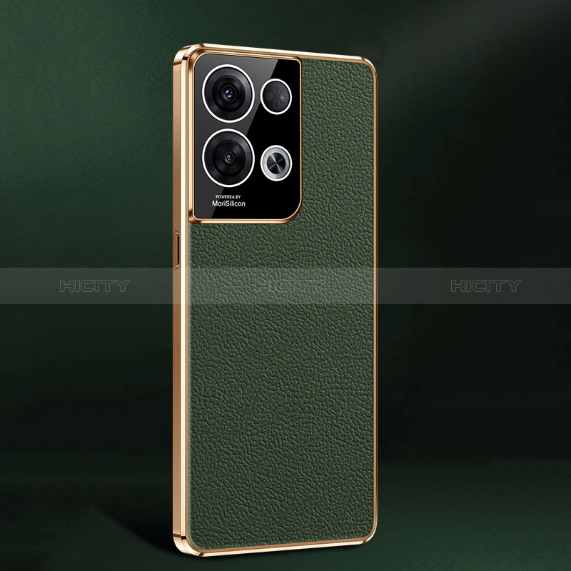 Funda Lujo Cuero Carcasa JB2 para Oppo Reno9 Pro+ Plus 5G Verde