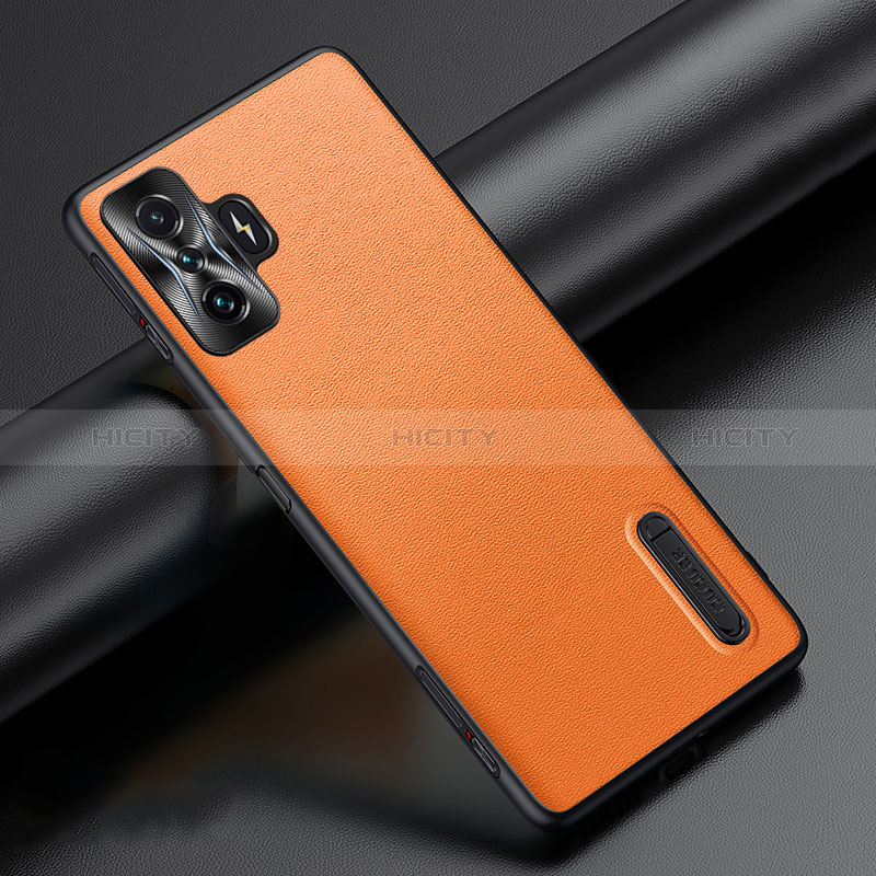 Funda Lujo Cuero Carcasa JB3 para Xiaomi Redmi K50 Gaming AMG F1 5G Naranja