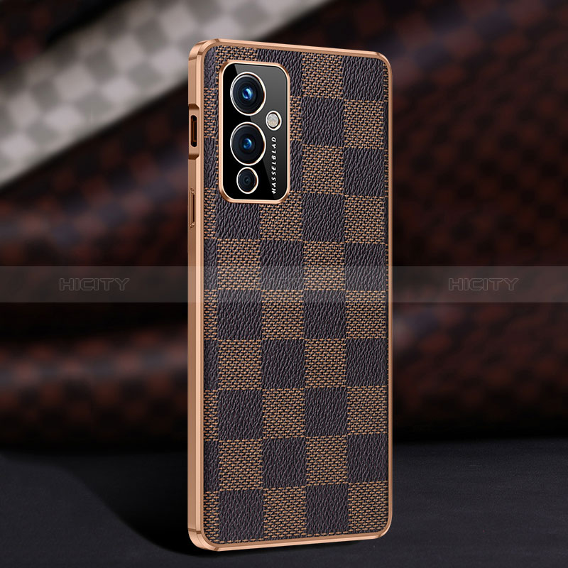 Funda Lujo Cuero Carcasa JB4 para OnePlus 9 5G Marron