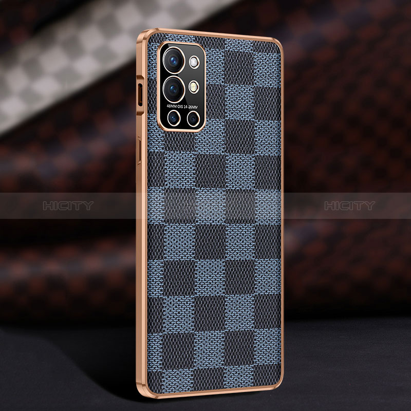 Funda Lujo Cuero Carcasa JB4 para OnePlus 9R 5G Azul