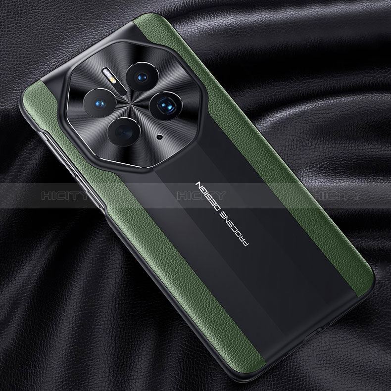 Funda Lujo Cuero Carcasa JB6 para Huawei Mate 50 Verde