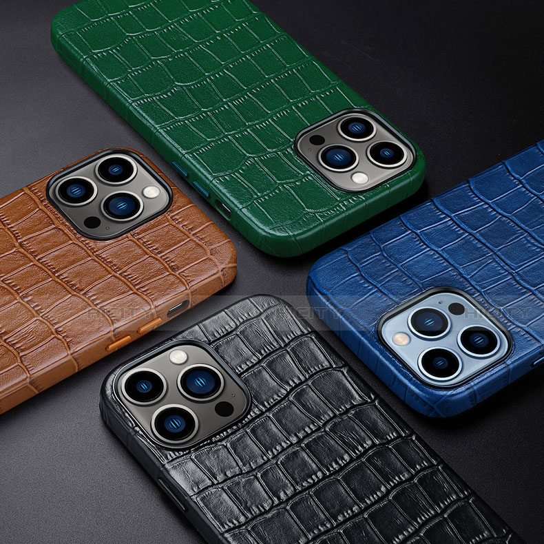 Funda Lujo Cuero Carcasa L01 para Apple iPhone 15