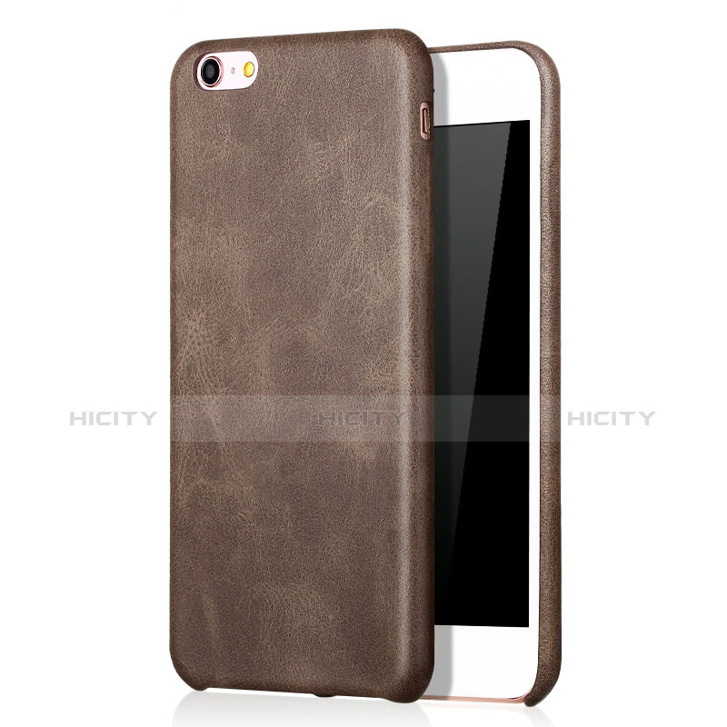 Funda Lujo Cuero Carcasa L01 para Apple iPhone 6S Marron