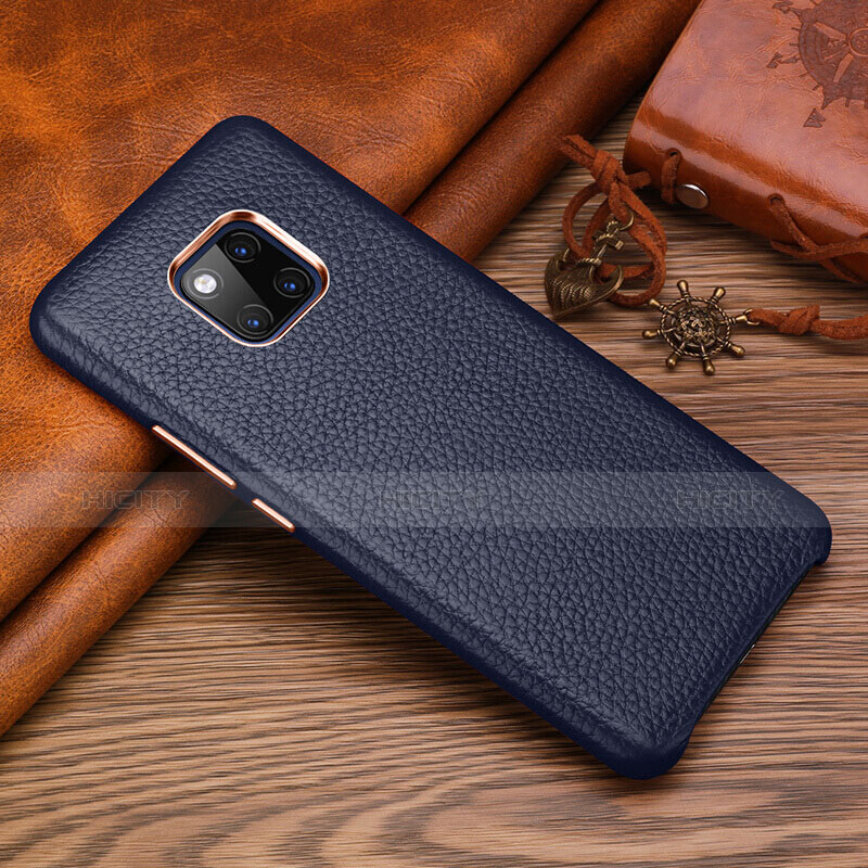 Funda Lujo Cuero Carcasa L01 para Huawei Mate 20 RS Azul