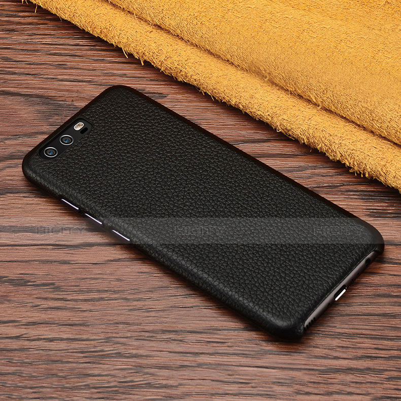 Funda Lujo Cuero Carcasa L01 para Huawei P10 Negro