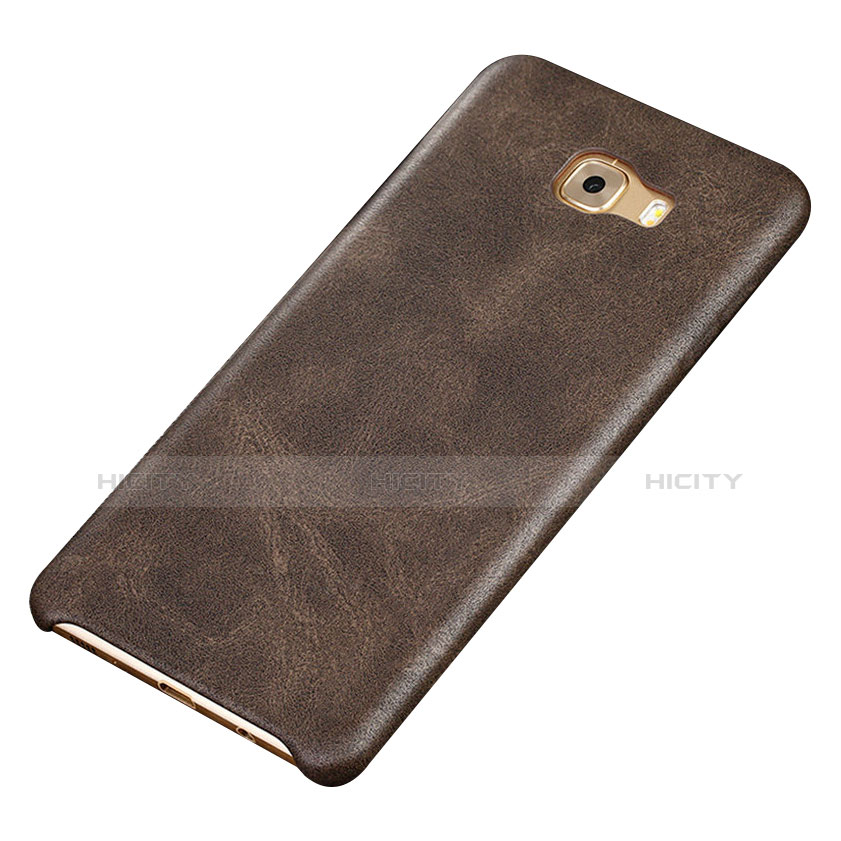 Funda Lujo Cuero Carcasa L01 para Samsung Galaxy C9 Pro C9000 Marron