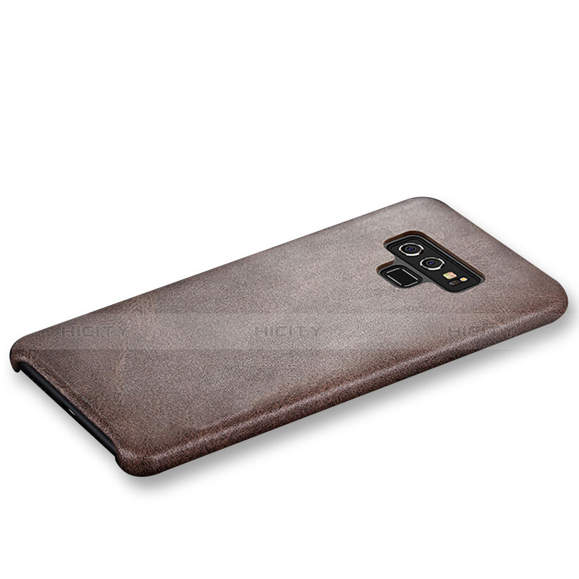 Funda Lujo Cuero Carcasa L01 para Samsung Galaxy Note 9 Marron