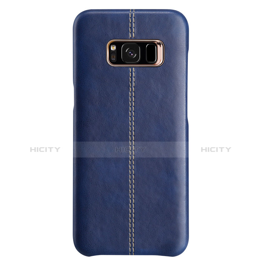 Funda Lujo Cuero Carcasa L01 para Samsung Galaxy S8 Azul