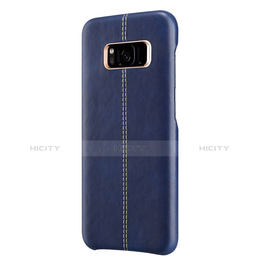 Funda Lujo Cuero Carcasa L01 para Samsung Galaxy S8 Azul