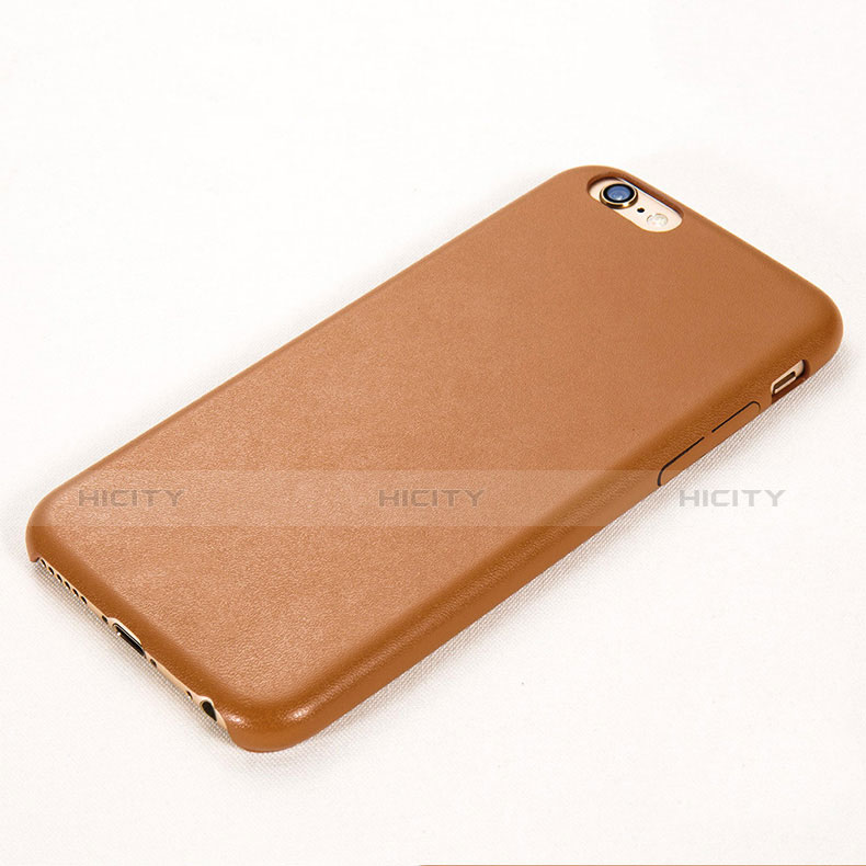 Funda Lujo Cuero Carcasa L02 para Apple iPhone 6S Marron