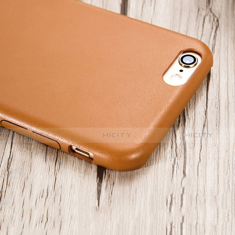 Funda Lujo Cuero Carcasa L02 para Apple iPhone 6S Marron