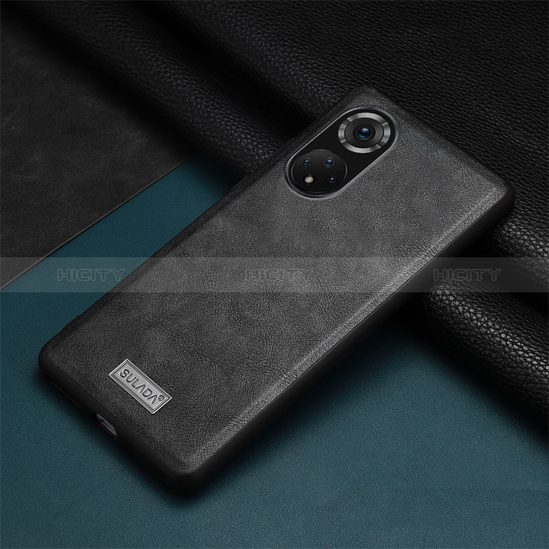 Funda Lujo Cuero Carcasa LD1 para Huawei Honor 50 Pro 5G Negro