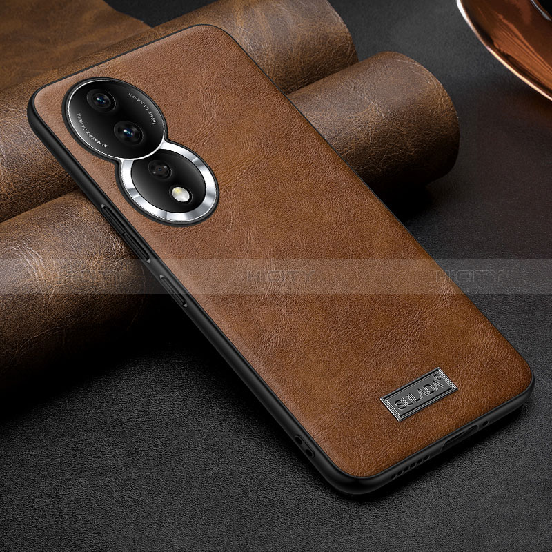 Funda Lujo Cuero Carcasa LD1 para Huawei Honor 80 5G Marron