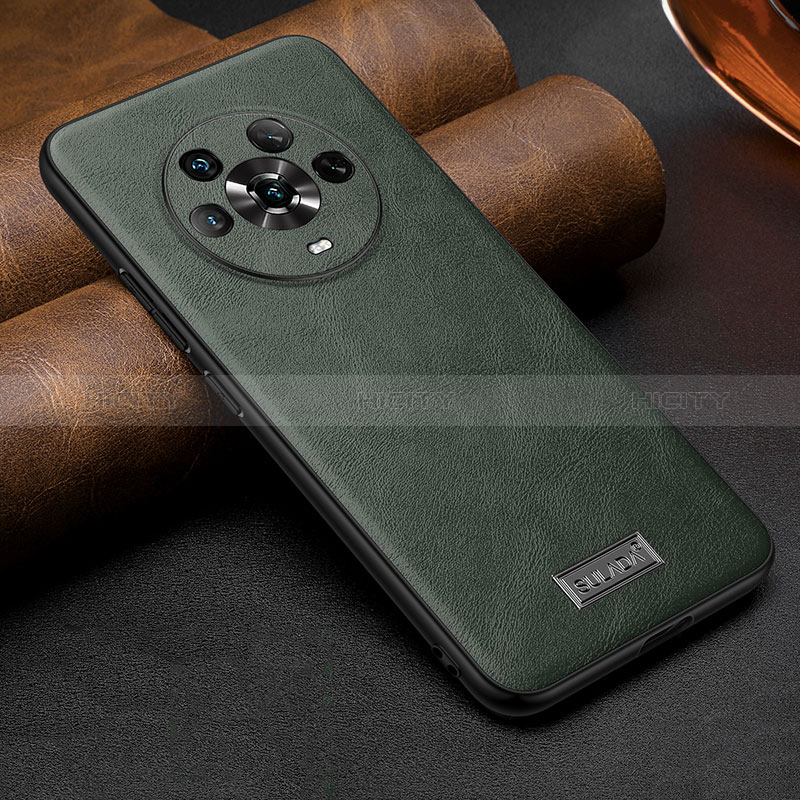 Funda Lujo Cuero Carcasa LD1 para Huawei Honor Magic4 5G Verde