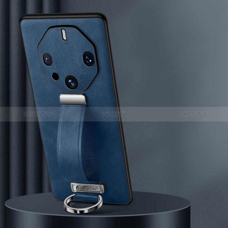 Funda Lujo Cuero Carcasa LD1 para Huawei Mate 60 RS Ultimate Azul