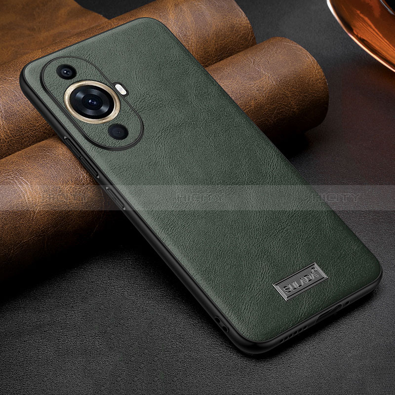 Funda Lujo Cuero Carcasa LD1 para Huawei Nova 11 Pro Verde