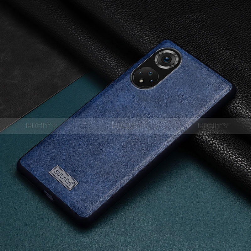 Funda Lujo Cuero Carcasa LD1 para Huawei Nova 9 Azul