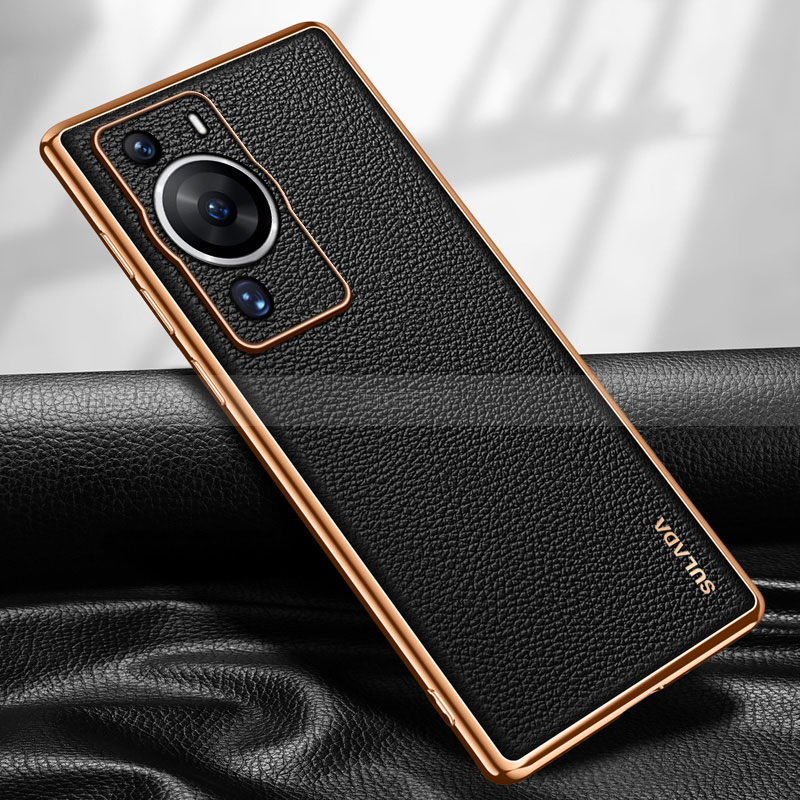 Funda Lujo Cuero Carcasa LD1 para Huawei P60 Pro