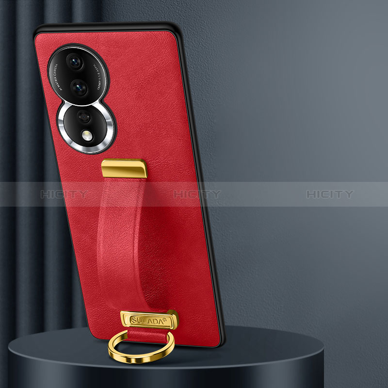 Funda Lujo Cuero Carcasa LD2 para Huawei Honor 80 5G Rojo