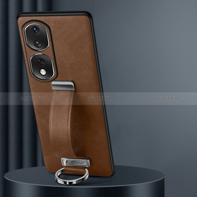 Funda Lujo Cuero Carcasa LD2 para Huawei Honor 80 Pro 5G Marron