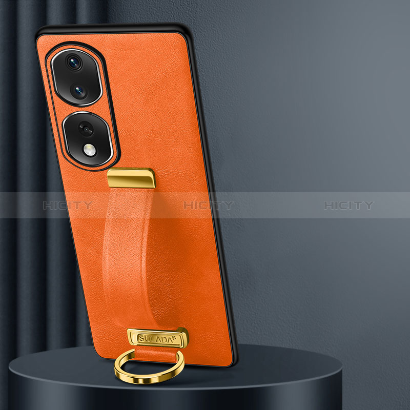 Funda Lujo Cuero Carcasa LD2 para Huawei Honor 80 Pro Flat 5G Naranja