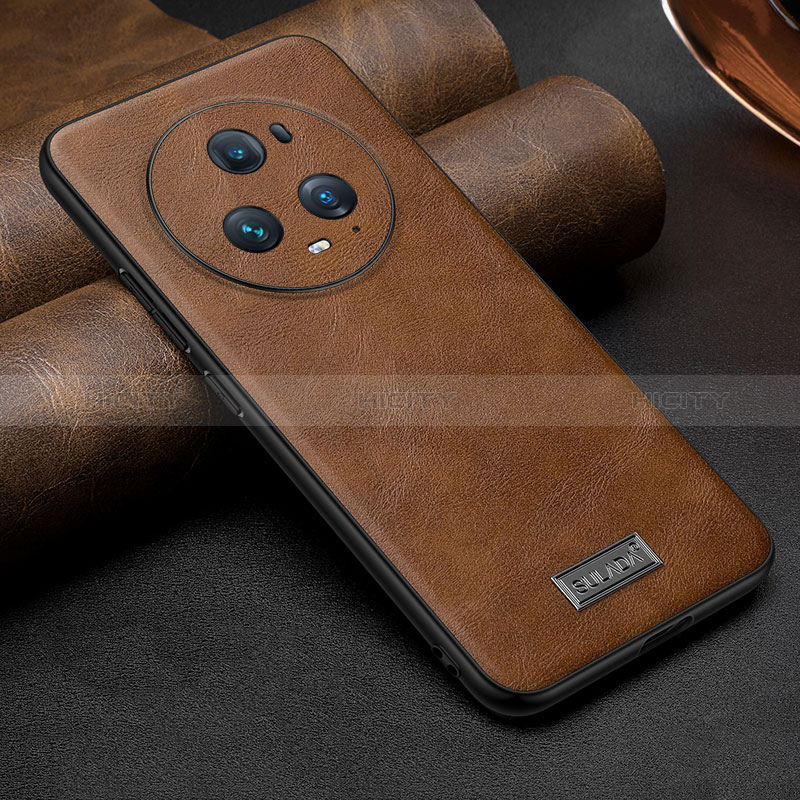 Funda Lujo Cuero Carcasa LD2 para Huawei Honor Magic5 Pro 5G Marron