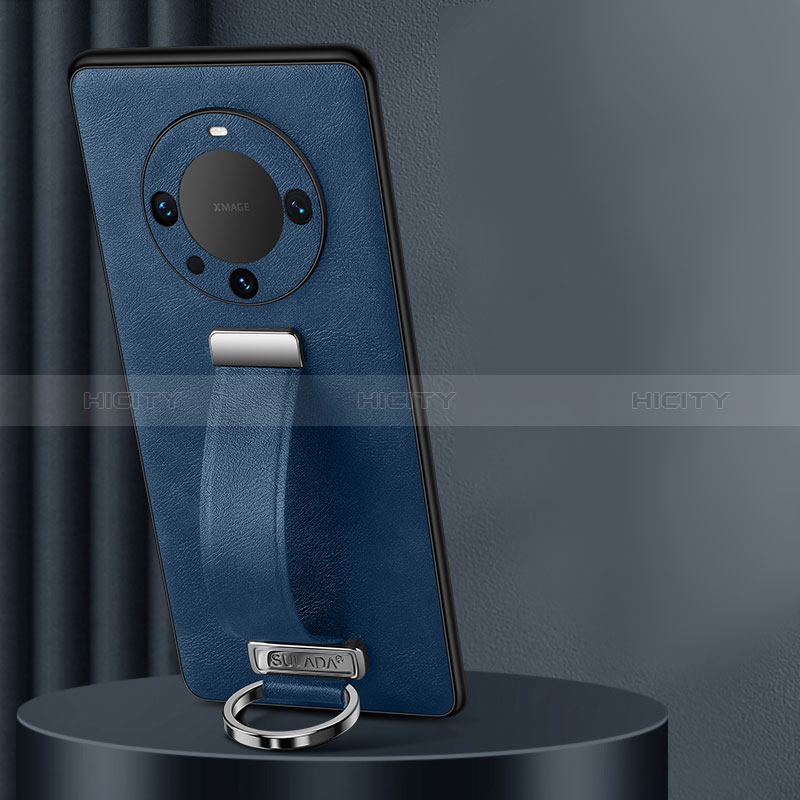 Funda Lujo Cuero Carcasa LD2 para Huawei Mate 60 Pro Azul