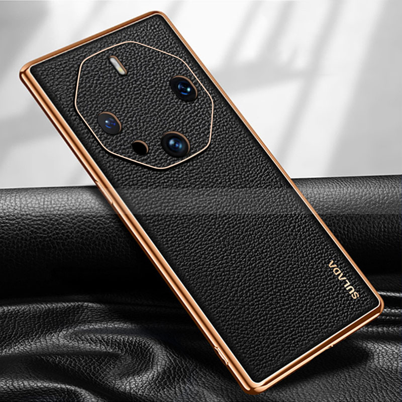 Funda Lujo Cuero Carcasa LD2 para Huawei Mate 60 RS Ultimate Negro